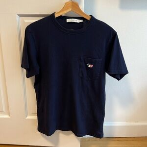 MAISON KITSUNÉ
Navy Tricolor Fox T-Shirt